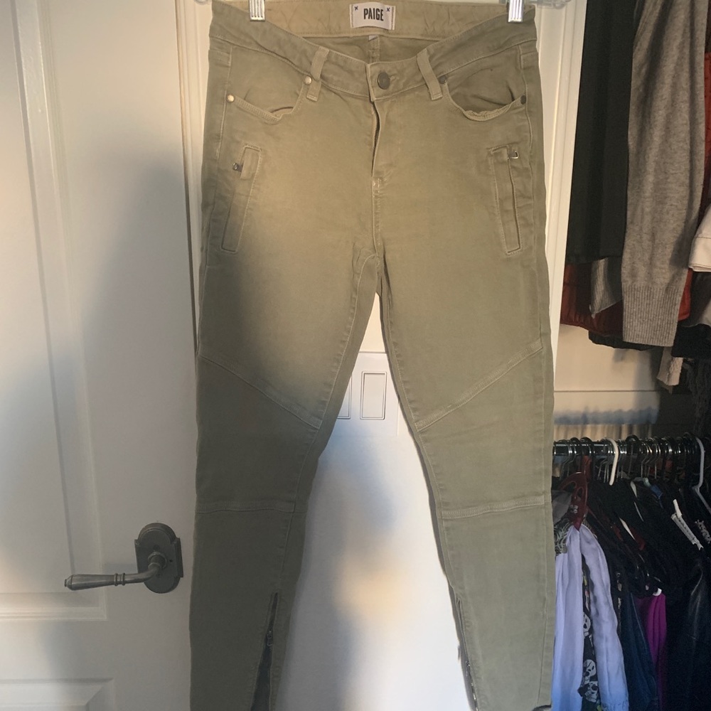 Paige Denim Olive Green Jeans